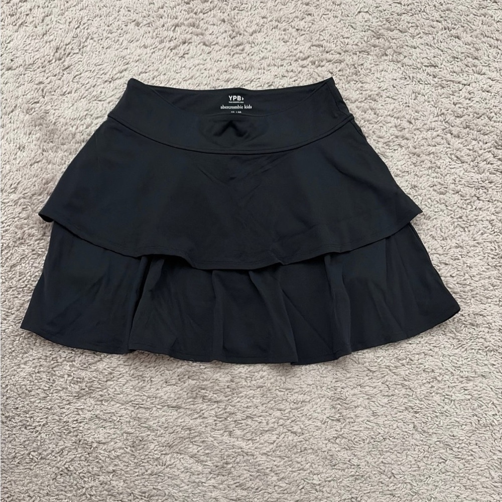Girls Abercrombie Kids Black YPB Ruffle Athletic Skirt